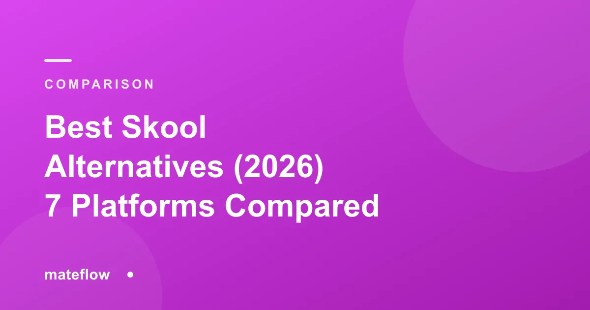 Skool 대안 비교 2026: 추천 커뮤니티 플랫폼 7가지