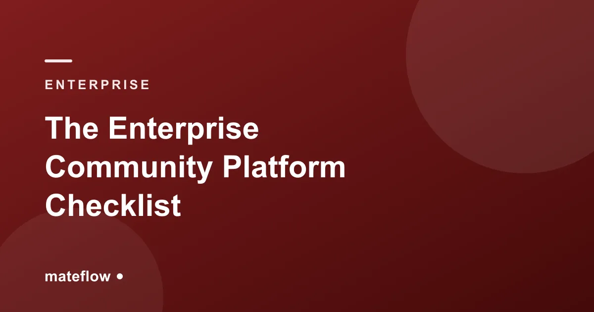 Enterprise-Community-Plattform: Die Evaluierungs-Checkliste (2026)